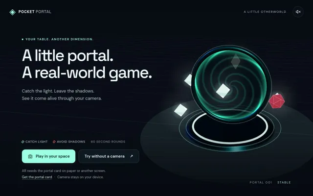 Pocket Portal · AR Game homepage preview